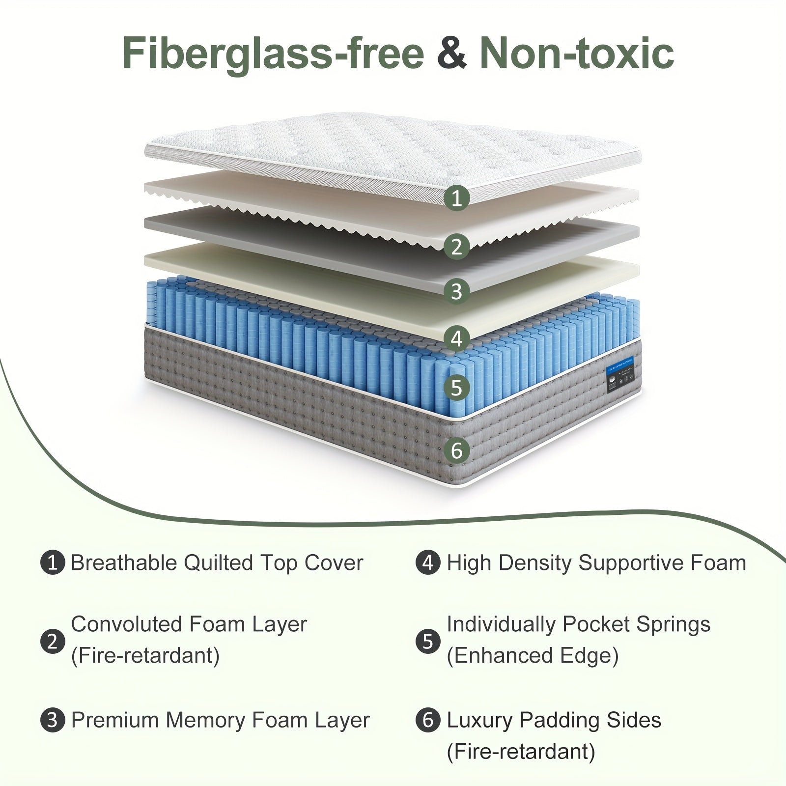 Firm Queen King Mattress 12 Inch 14 Inch - Luxury Hybrid Mattress Extra Support - Cooling Firm Bed in a Box with Lumbar & Hip Support- Bed Mattress In A Box - Euro Top Mattress - Fibreglass Free, 365-Night Trial, Bedroom Furniture