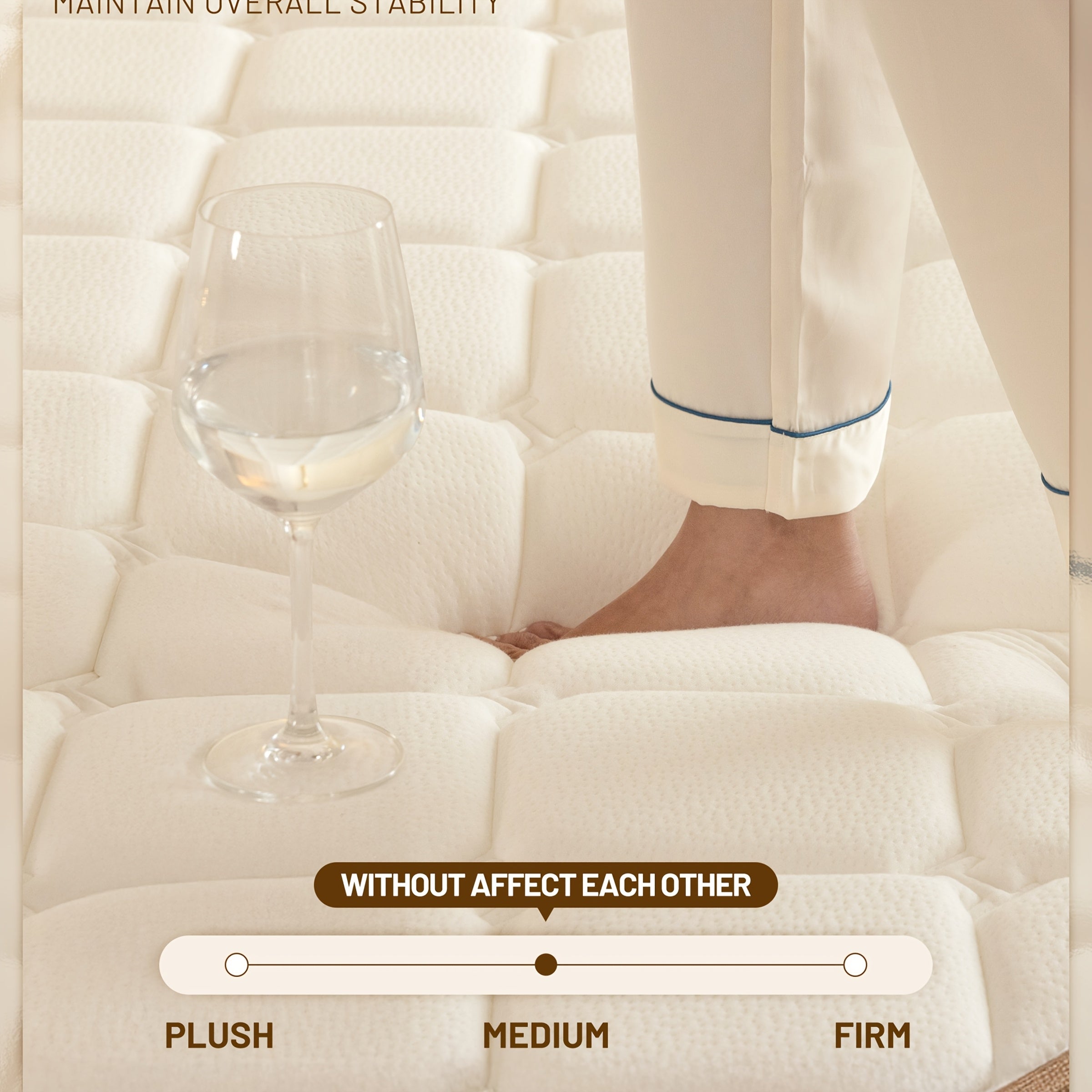 12-Inch Queen-Sized Mattress in a Box, Featuring a Memory Foam Hybrid Design with Individual Pocket Springs for Motion Isolation And Pressure Relief, Offering a Medium-Firm Level