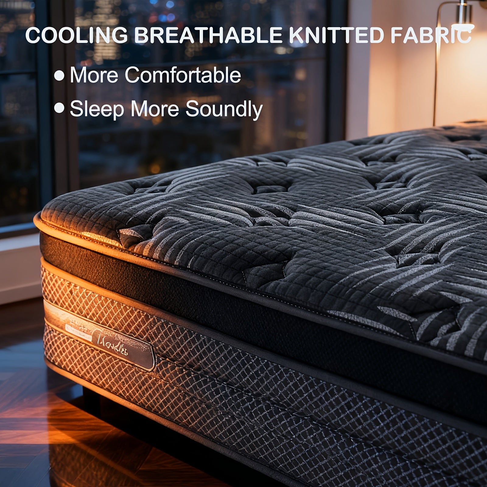 12\u002F14 Inch Queen Size Mattress& King Size Mattress In A Box, Hybrid Mattress with Independent Pocket Spring - Silent And Undisturbing, Memory Foam - High Resilience, Thickened Edge Support, Pressure Release - Lumbar Support, Comfortable& Breathable