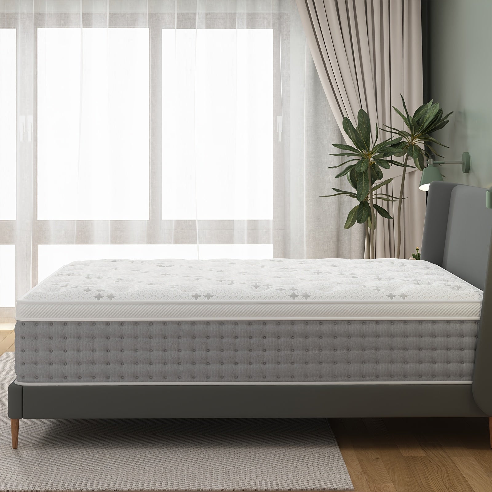 Firm Queen King Mattress 12 Inch 14 Inch - Luxury Hybrid Mattress Extra Support - Cooling Firm Bed in a Box with Lumbar & Hip Support- Bed Mattress In A Box - Euro Top Mattress - Fibreglass Free, 365-Night Trial, Bedroom Furniture