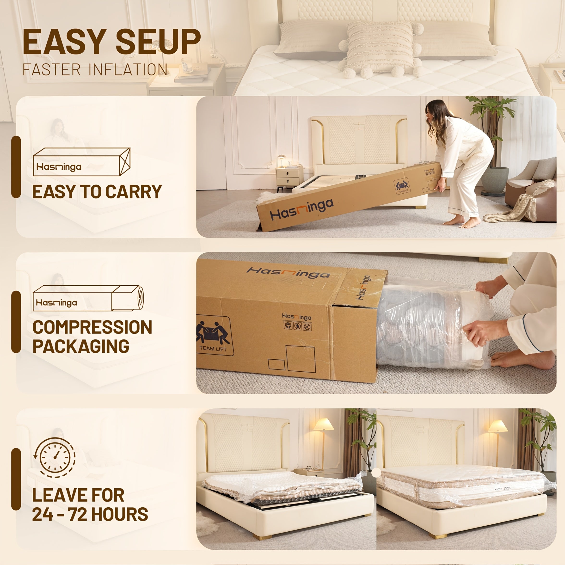 12-Inch Queen-Sized Mattress in a Box, Featuring a Memory Foam Hybrid Design with Individual Pocket Springs for Motion Isolation And Pressure Relief, Offering a Medium-Firm Level