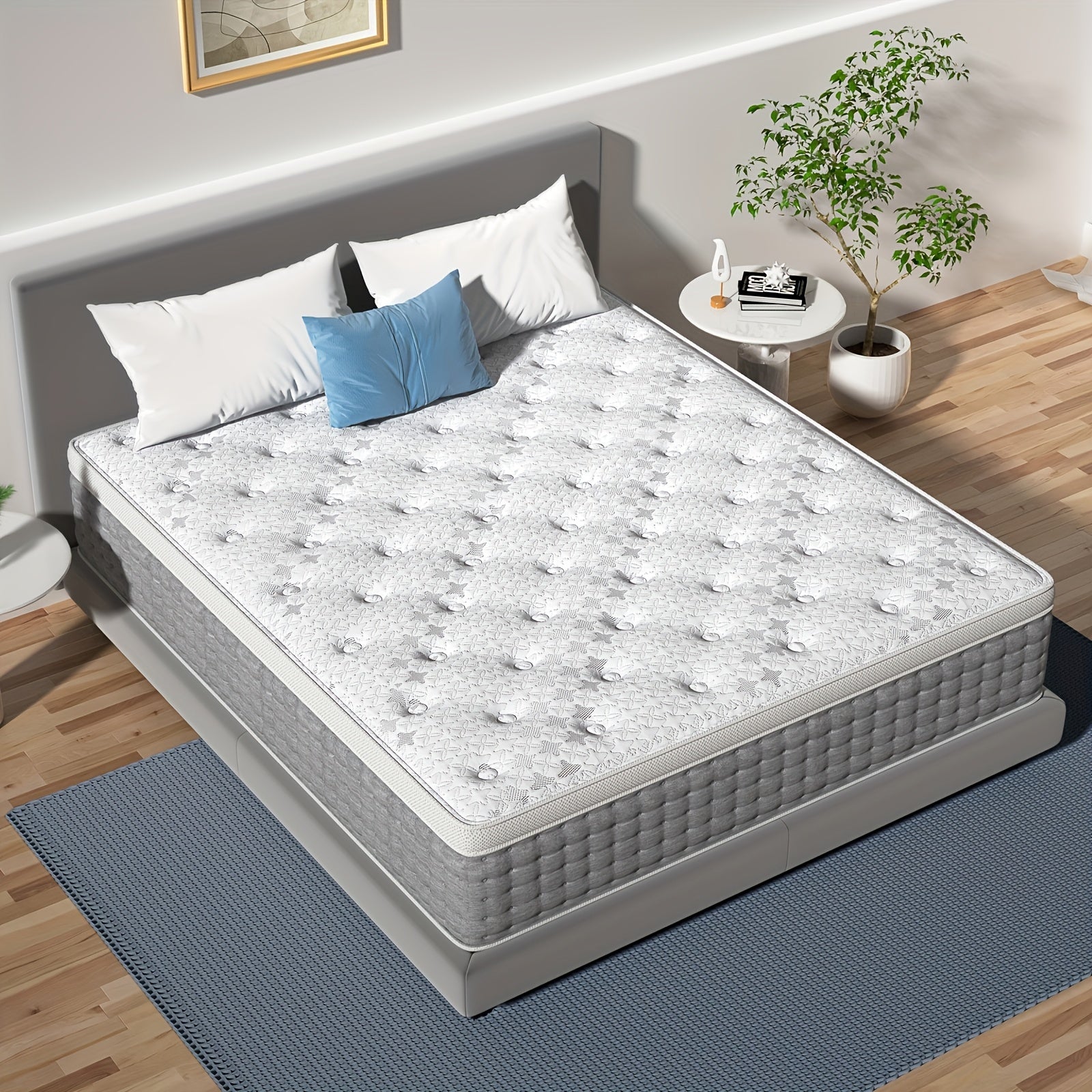 Firm Queen King Mattress 12 Inch 14 Inch - Luxury Hybrid Mattress Extra Support - Cooling Firm Bed in a Box with Lumbar & Hip Support- Bed Mattress In A Box - Euro Top Mattress - Fibreglass Free, 365-Night Trial, Bedroom Furniture