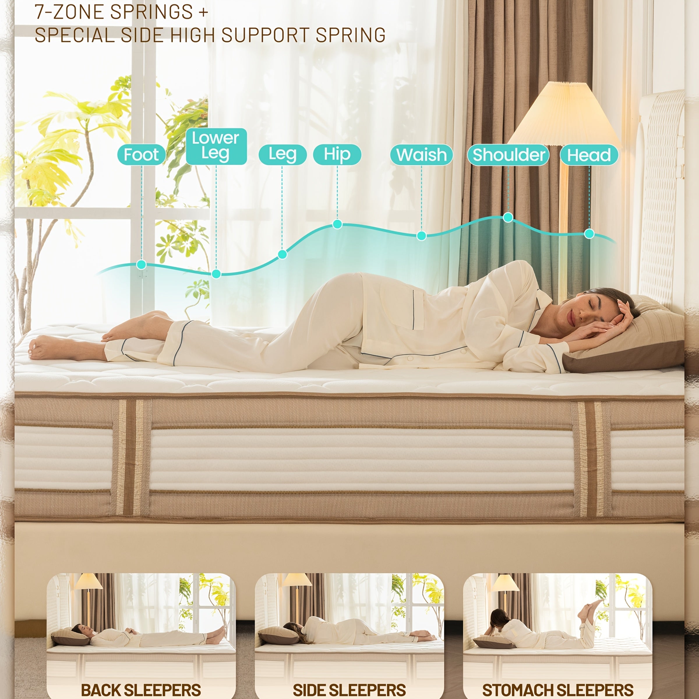 12-Inch Queen-Sized Mattress in a Box, Featuring a Memory Foam Hybrid Design with Individual Pocket Springs for Motion Isolation And Pressure Relief, Offering a Medium-Firm Level