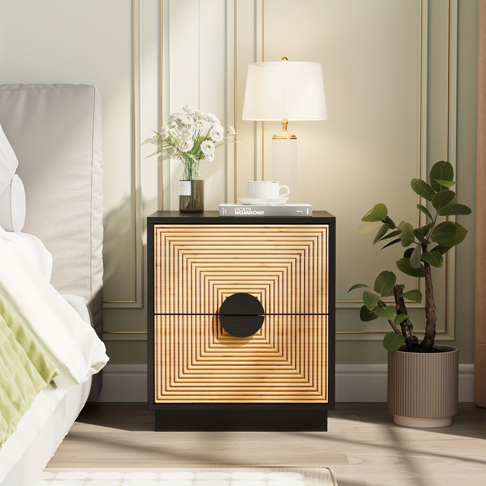 VOWNER 2 - Drawer Nightstand: Modern Design, Build For Durability & Style